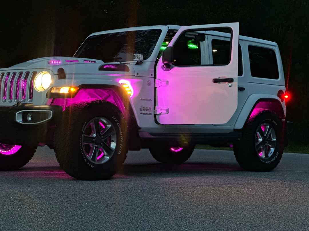 Wrangler ネオンサイン RGB+Amber Fender Vent Light For JEEP | XKCHROME SMARTPHONE APP